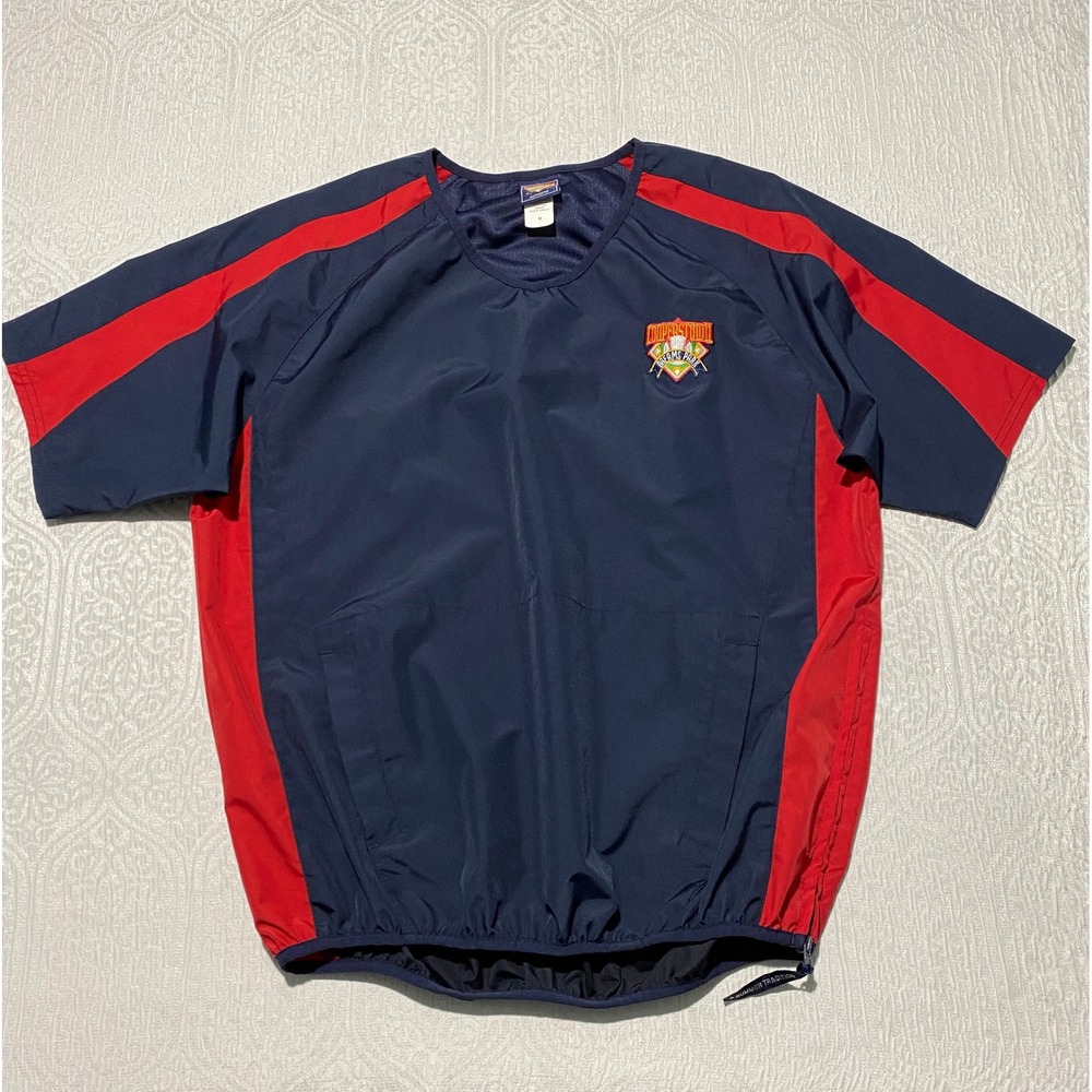 Cooperstown Dreams‎ Park Baseball Windbreaker Navy Blue Red Mens Medium 8005TK